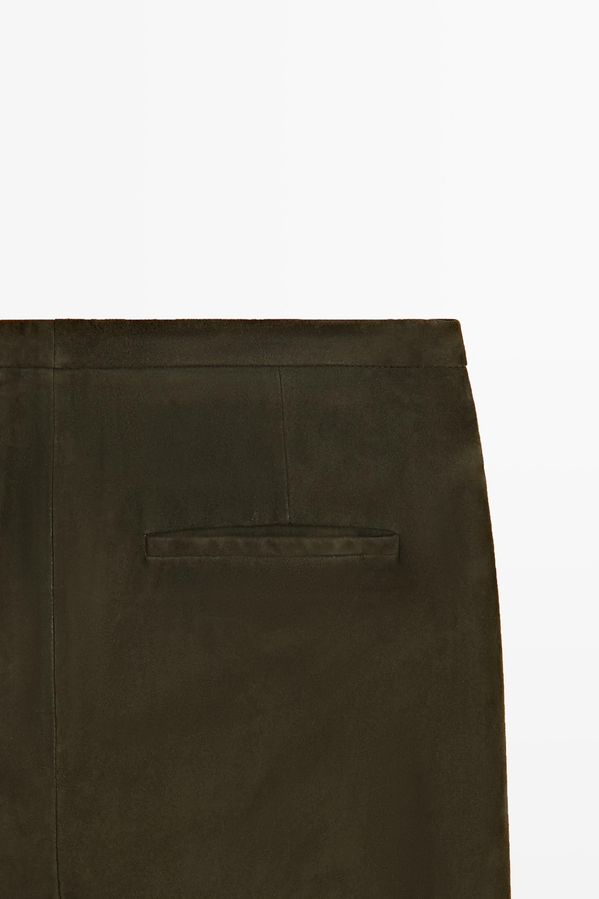 Suede leather pants